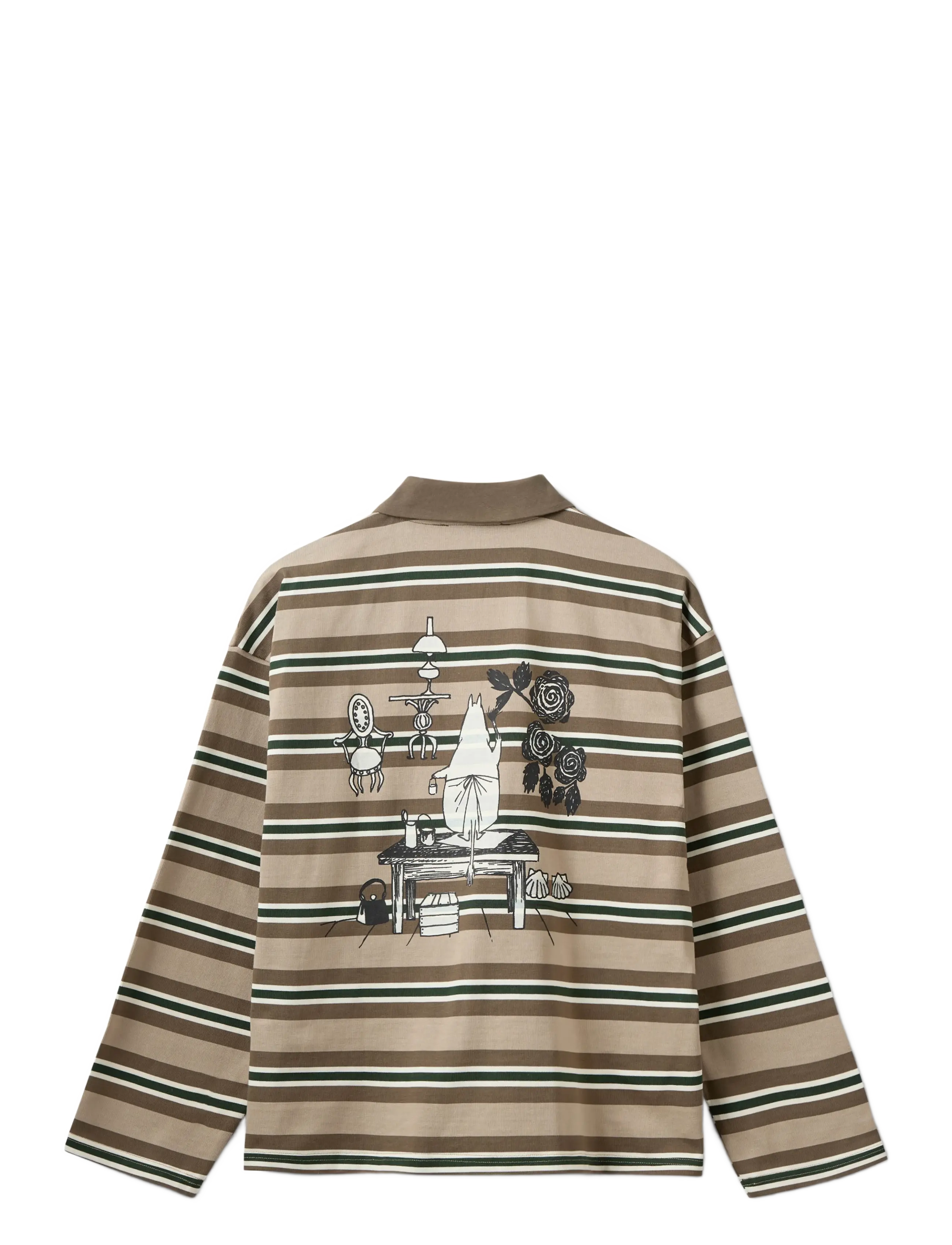 Sofie Schnoor - PRIASW MOOMIN LONG SLEEVE POLO - poloshirts - brown striped - 2