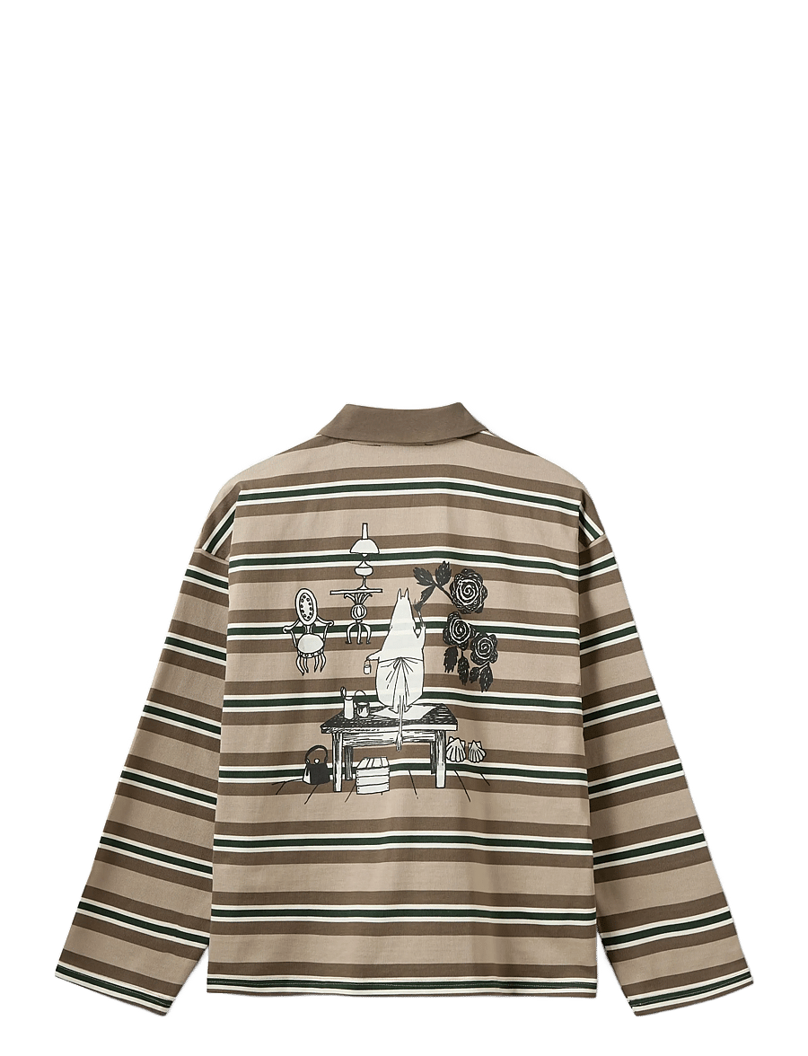 Sofie Schnoor - PRIASW MOOMIN LONG SLEEVE POLO - poloshirts - brown striped - 2