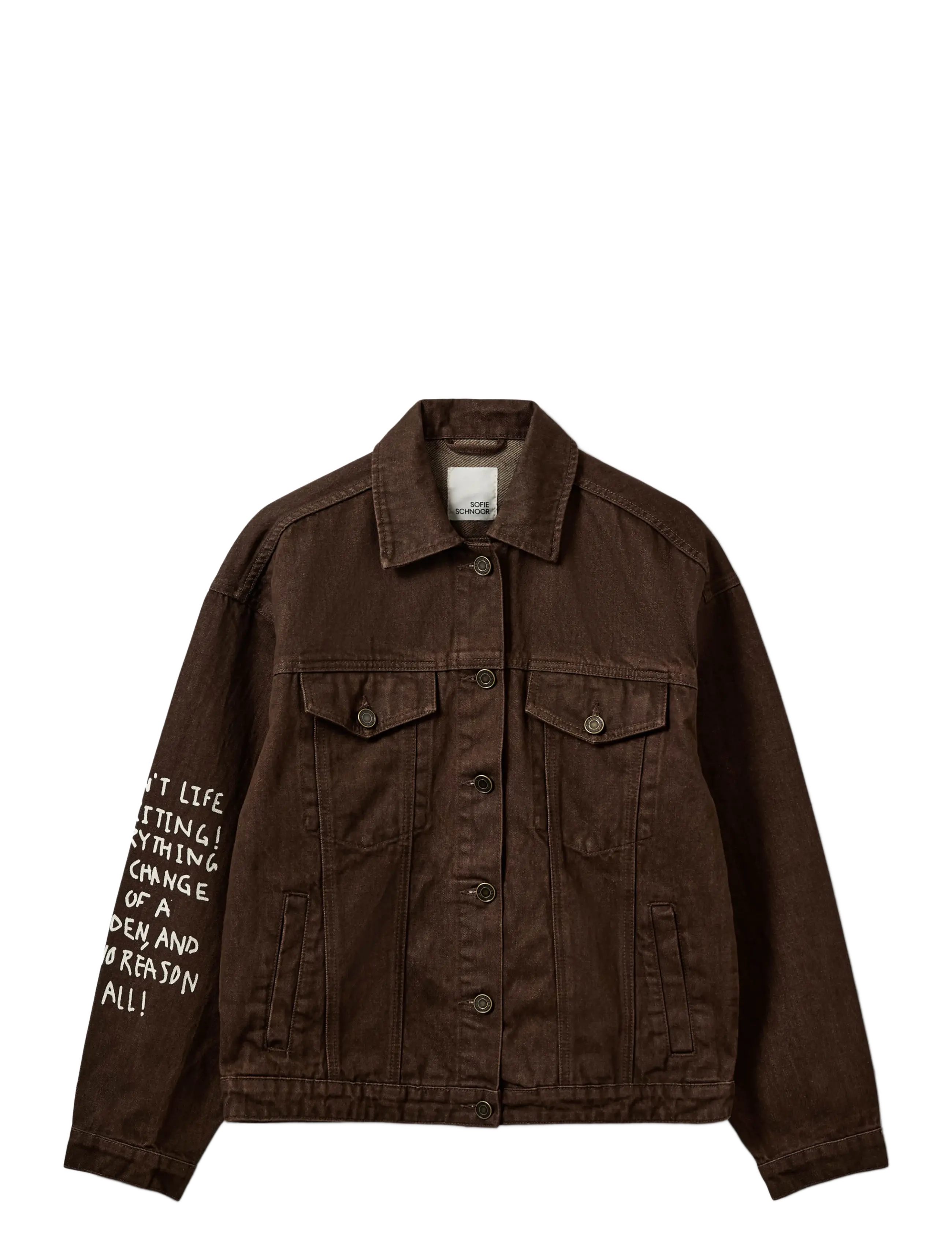 Sofie Schnoor - AUDREYSW MOOMIN DENIM JACKET - forårsjakker - dark brown - 1