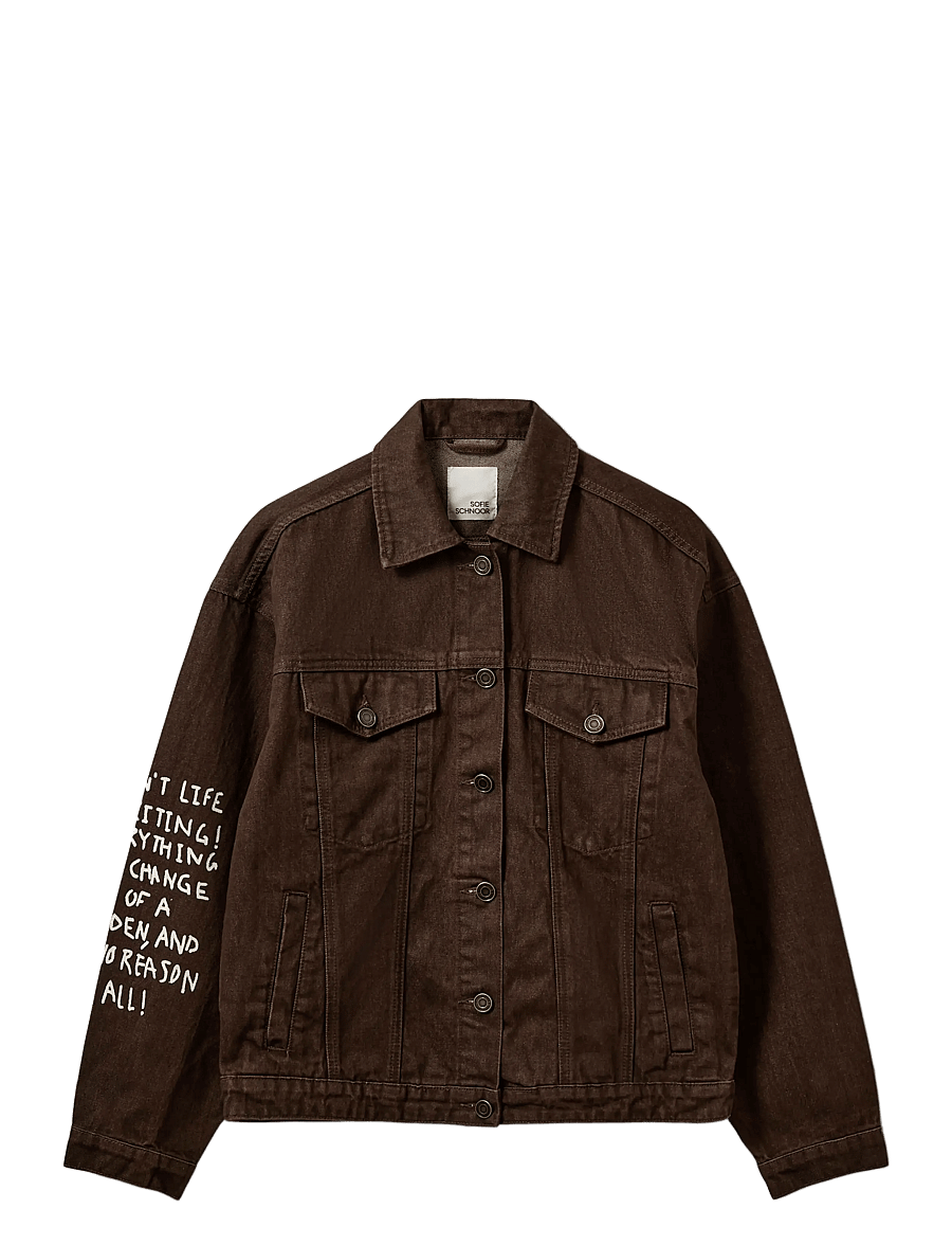Sofie Schnoor - AUDREYSW MOOMIN DENIM JACKET - forårsjakker - dark brown - 1