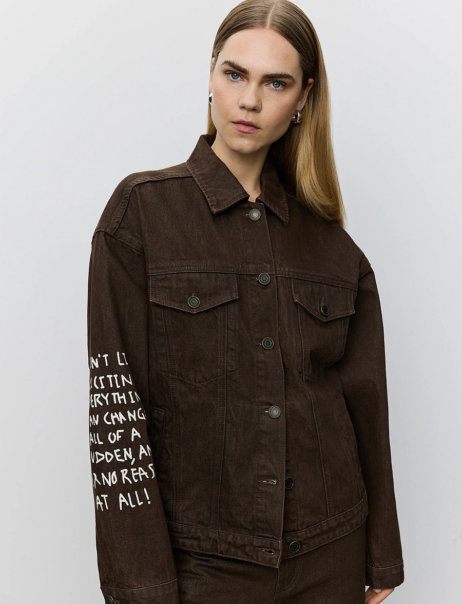 Sofie Schnoor - AUDREYSW MOOMIN DENIM JACKET - forårsjakker - dark brown - 0
