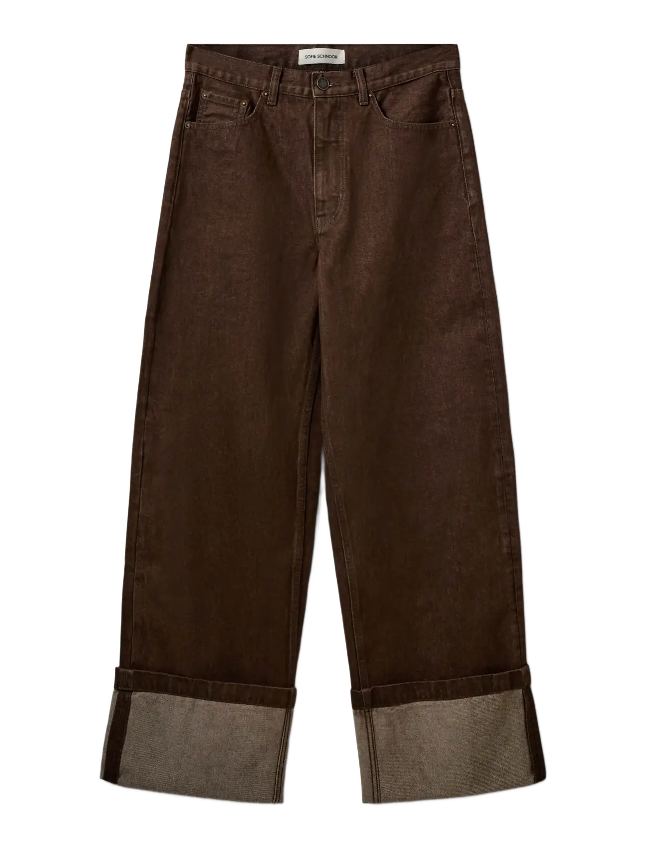 Sofie Schnoor - MISHASW FOLD UP JEANS - dark brown - 1