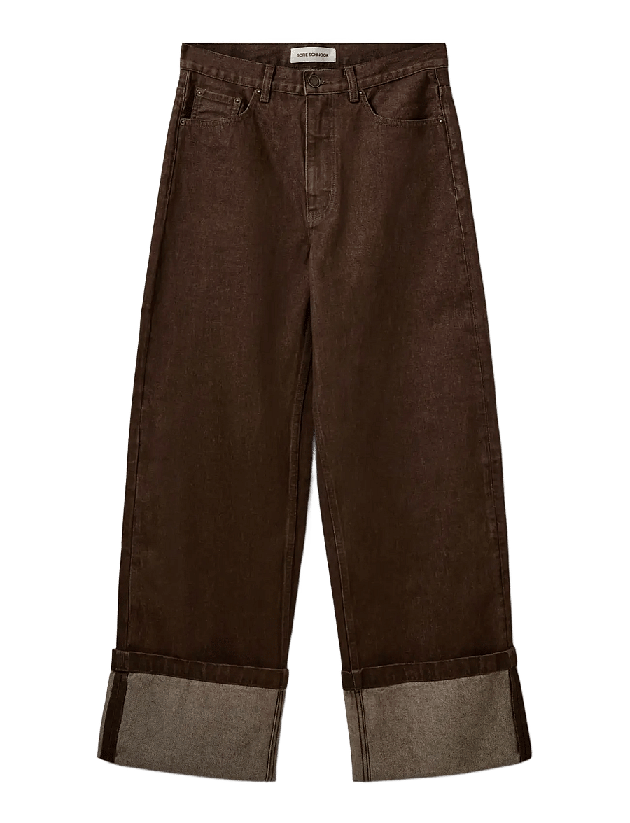 Sofie Schnoor - MISHASW FOLD UP JEANS - dark brown - 1