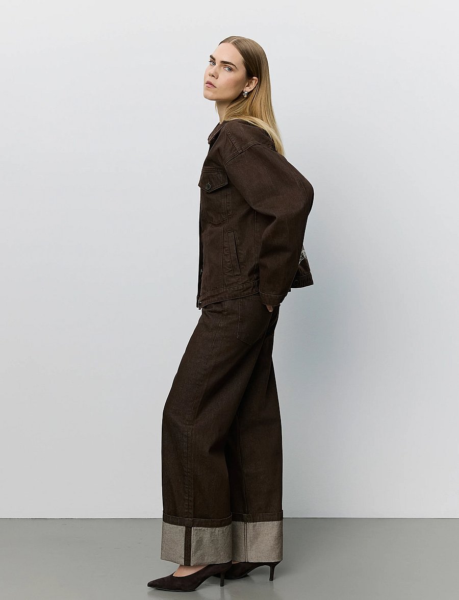 Sofie Schnoor - MISHASW FOLD UP JEANS - dark brown - 3