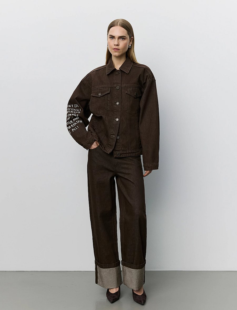 Sofie Schnoor - MISHASW FOLD UP JEANS - dark brown - 4