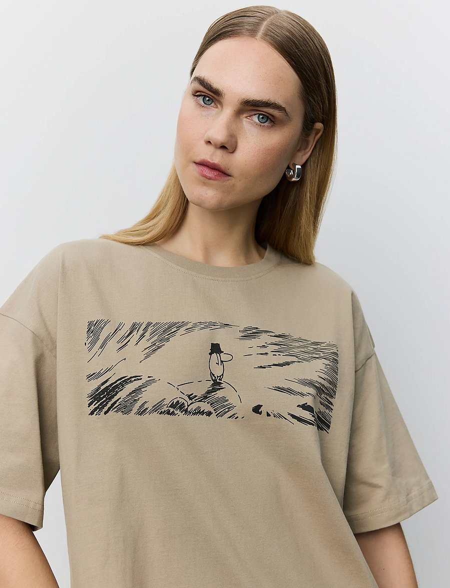 Sofie Schnoor - VERINASW MOOMIN BOXY T-SHIRT - t-shirts - sand - 0