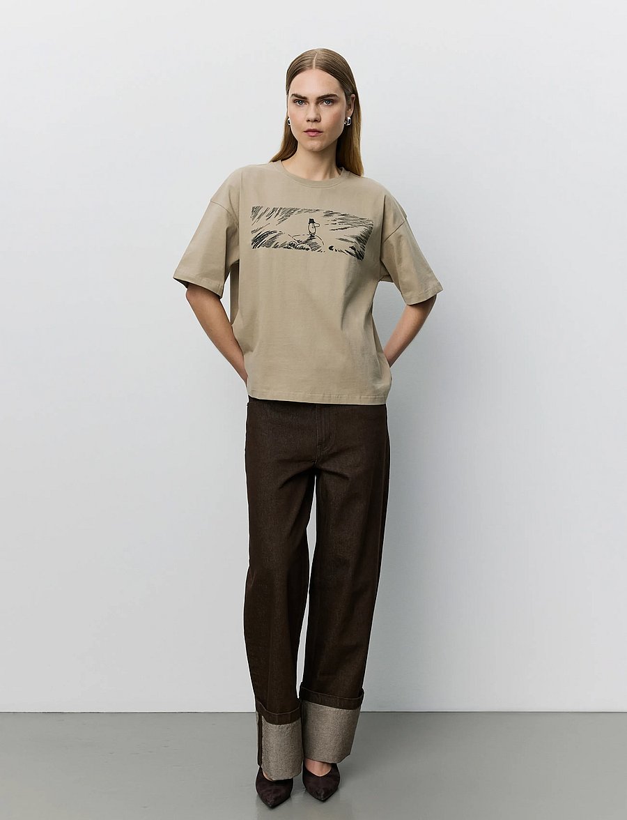 Sofie Schnoor - VERINASW MOOMIN BOXY T-SHIRT - t-shirts - sand - 4