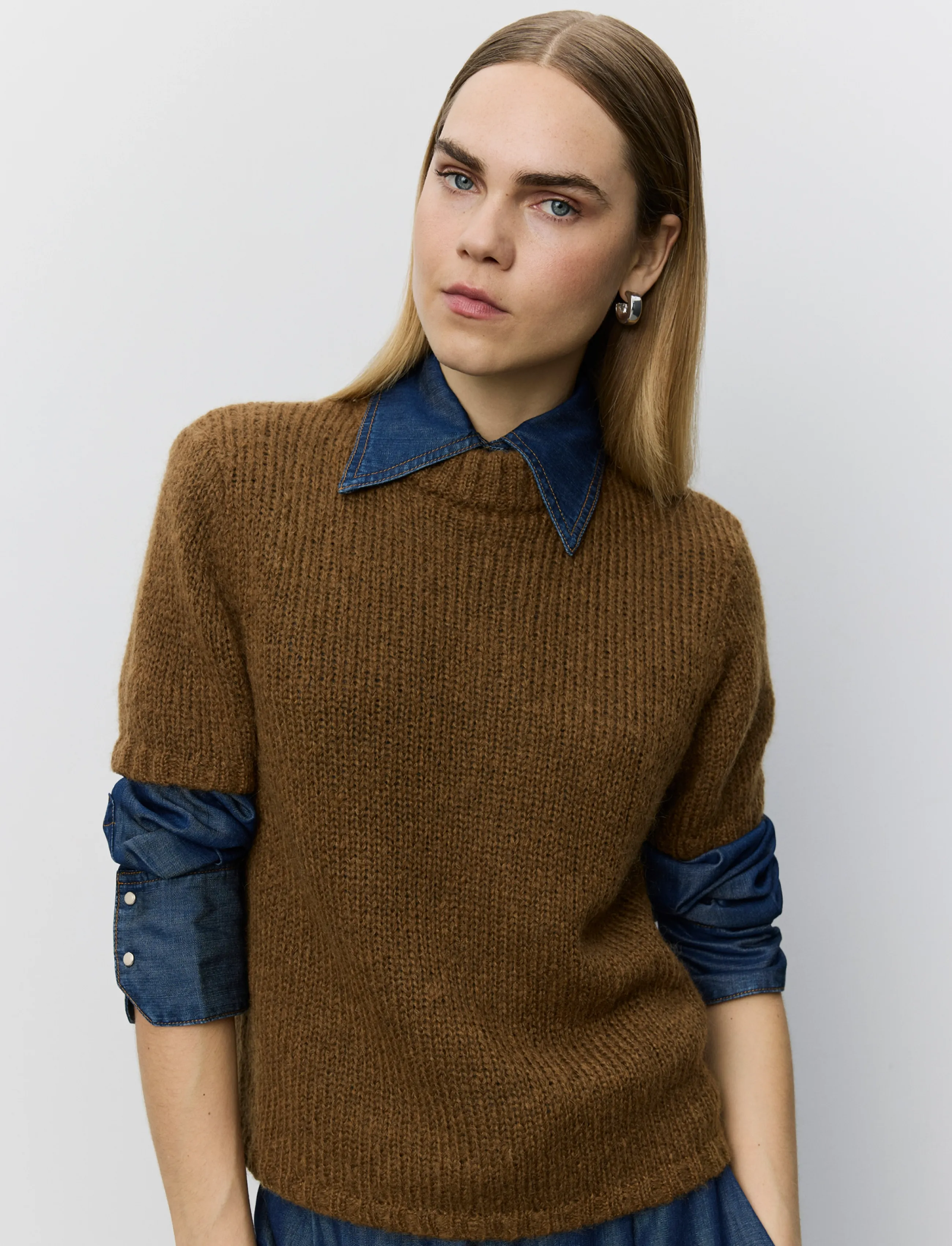 Sagasw Short Sleeve Knit Sweater