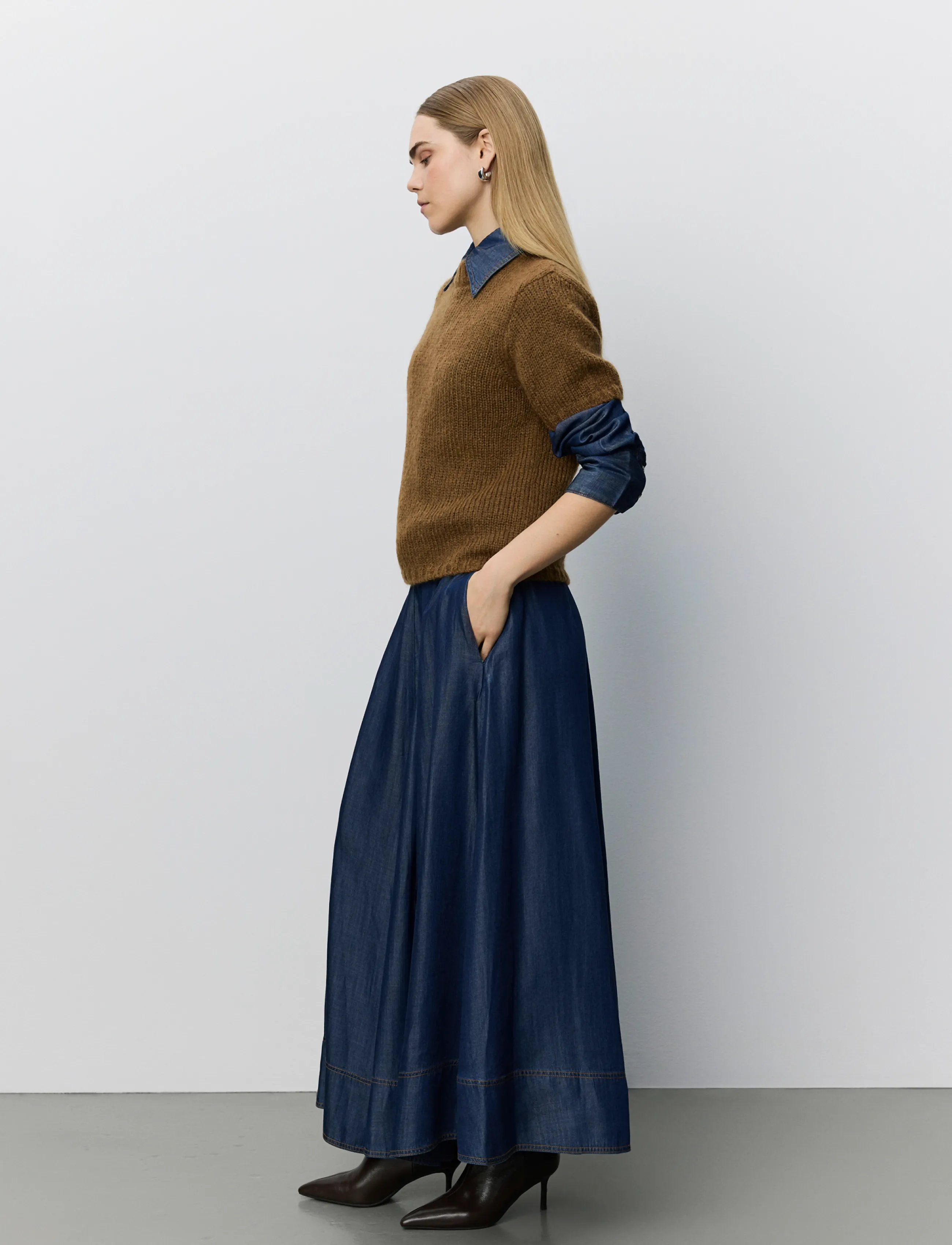 Sofie Schnoor - SAGASW SHORT SLEEVE KNIT SWEATER - dark brown - 3