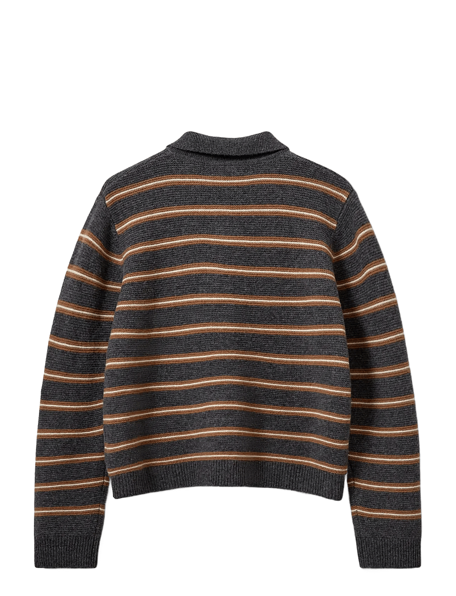 Sofie Schnoor - STORMASW STRIPED KNIT POLO - dark grey melange - 2
