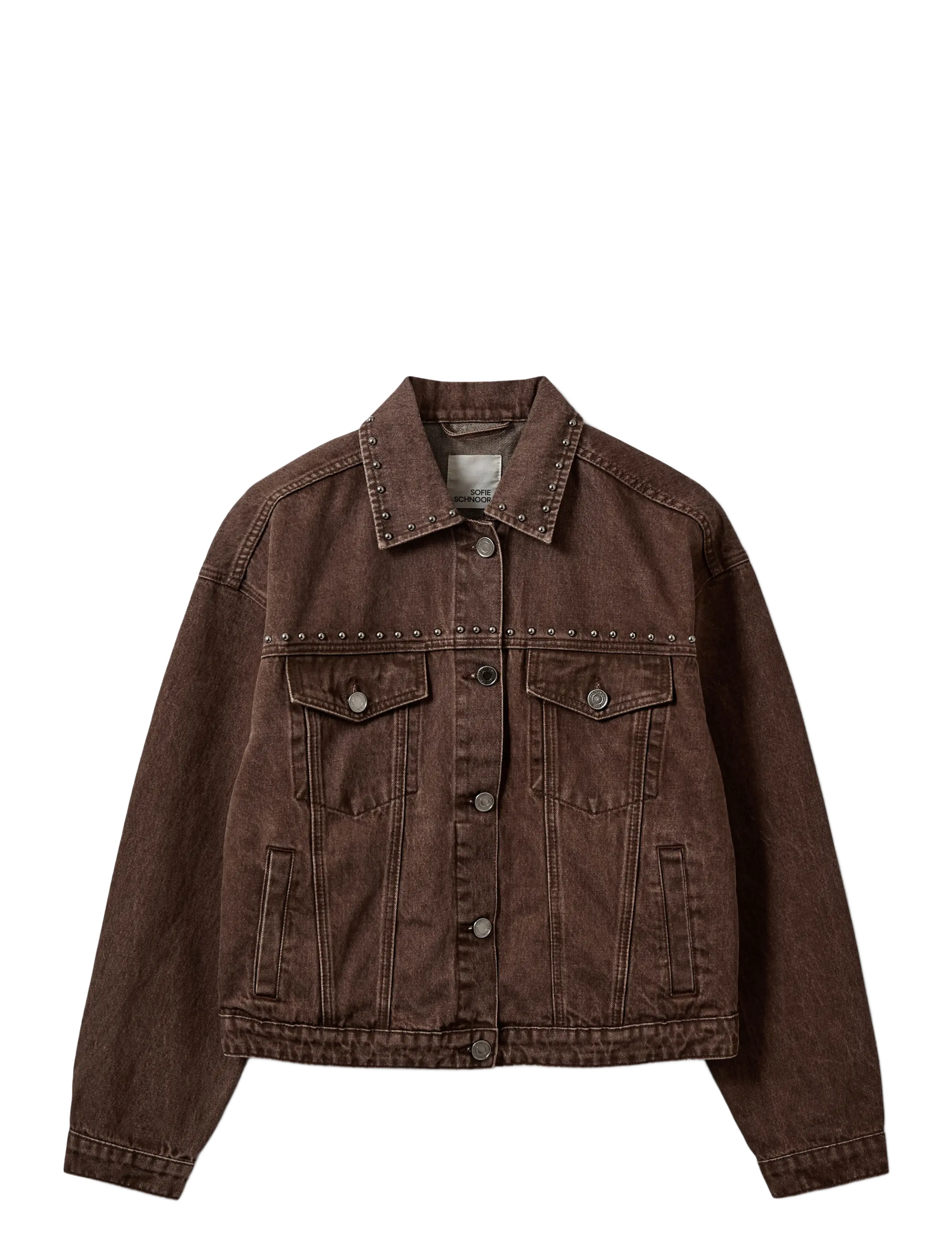 Sofie Schnoor - AUDRISW DENIM JACKET WITH RIVETS - middle brown - 1