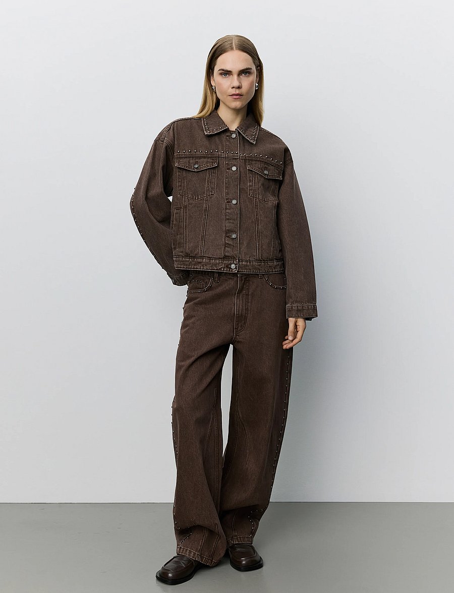 Sofie Schnoor - AUDRISW DENIM JACKET WITH RIVETS - forårsjakker - middle brown - 3