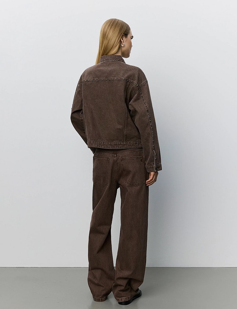 Sofie Schnoor - AUDRISW DENIM JACKET WITH RIVETS - forårsjakker - middle brown - 4