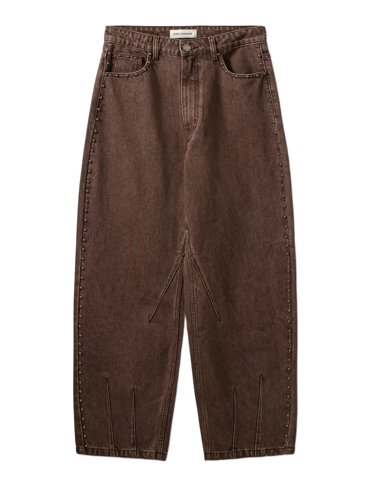 Sofie Schnoor - HAVANASW BARREL JEANS WITH RIVETS - middle brown - 1