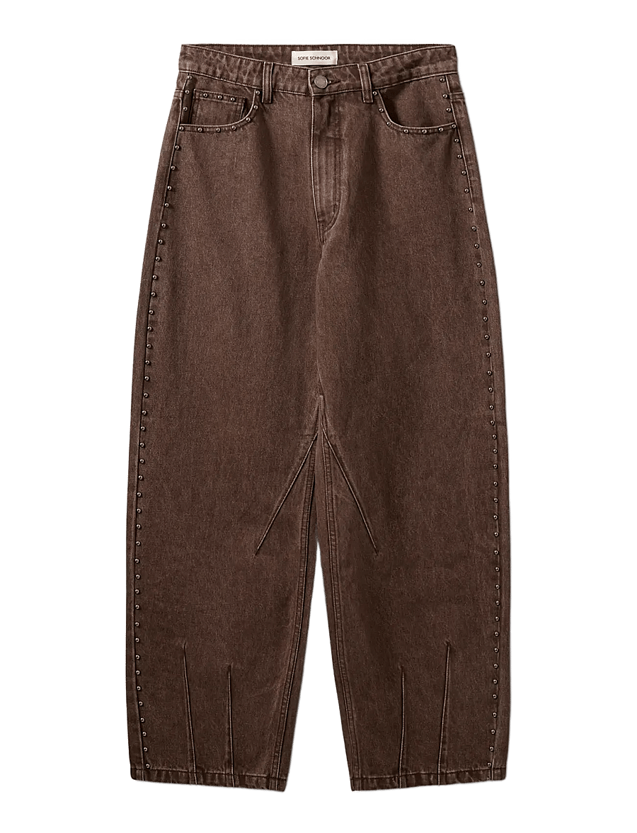 Sofie Schnoor - HAVANASW BARREL JEANS WITH RIVETS - middle brown - 1