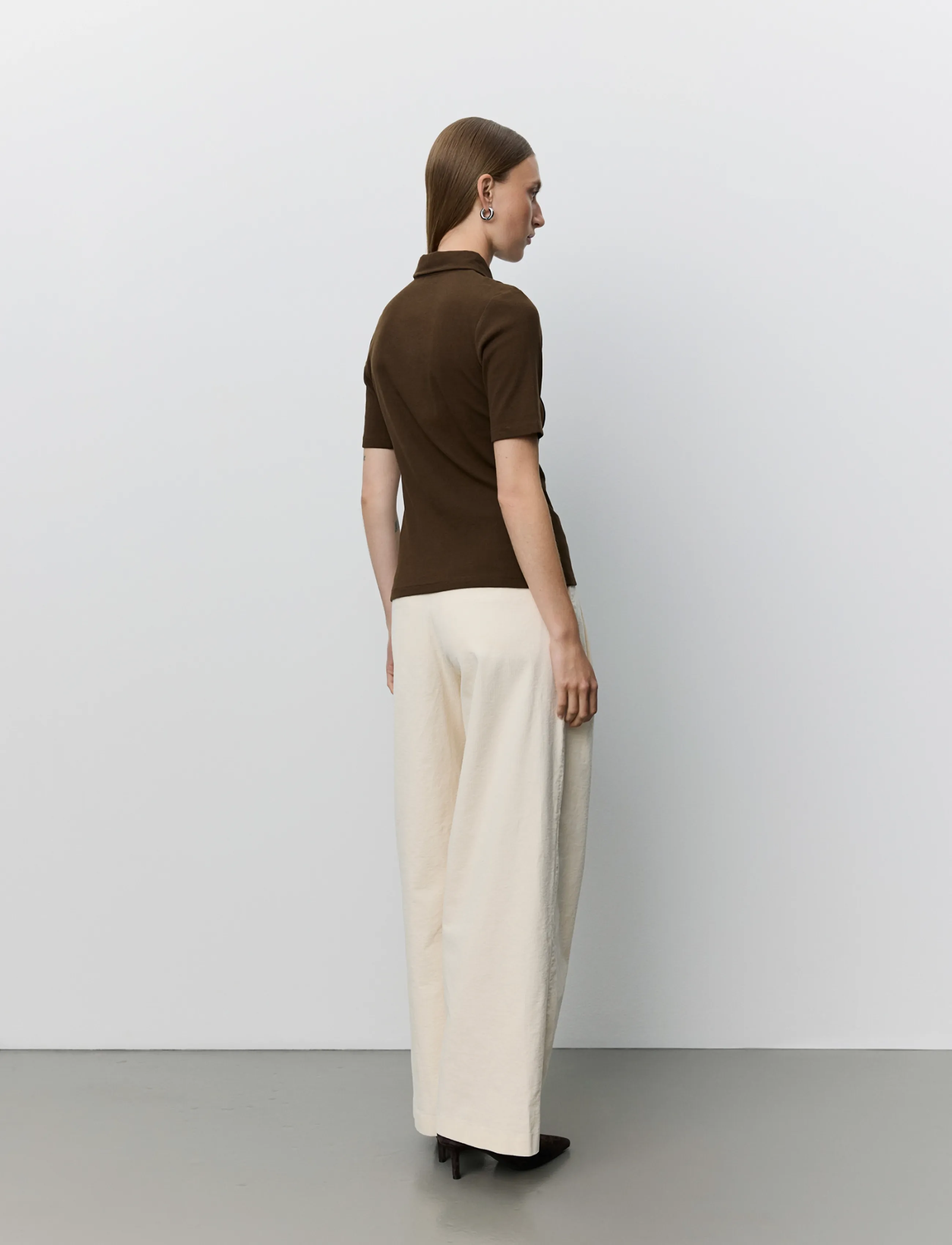 Sofie Schnoor - BAELASW RIB POLO TEE - poloer - dark brown - 3