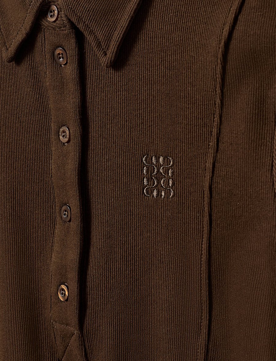 Sofie Schnoor - BAELASW RIB POLO TEE - poloer - dark brown - 5