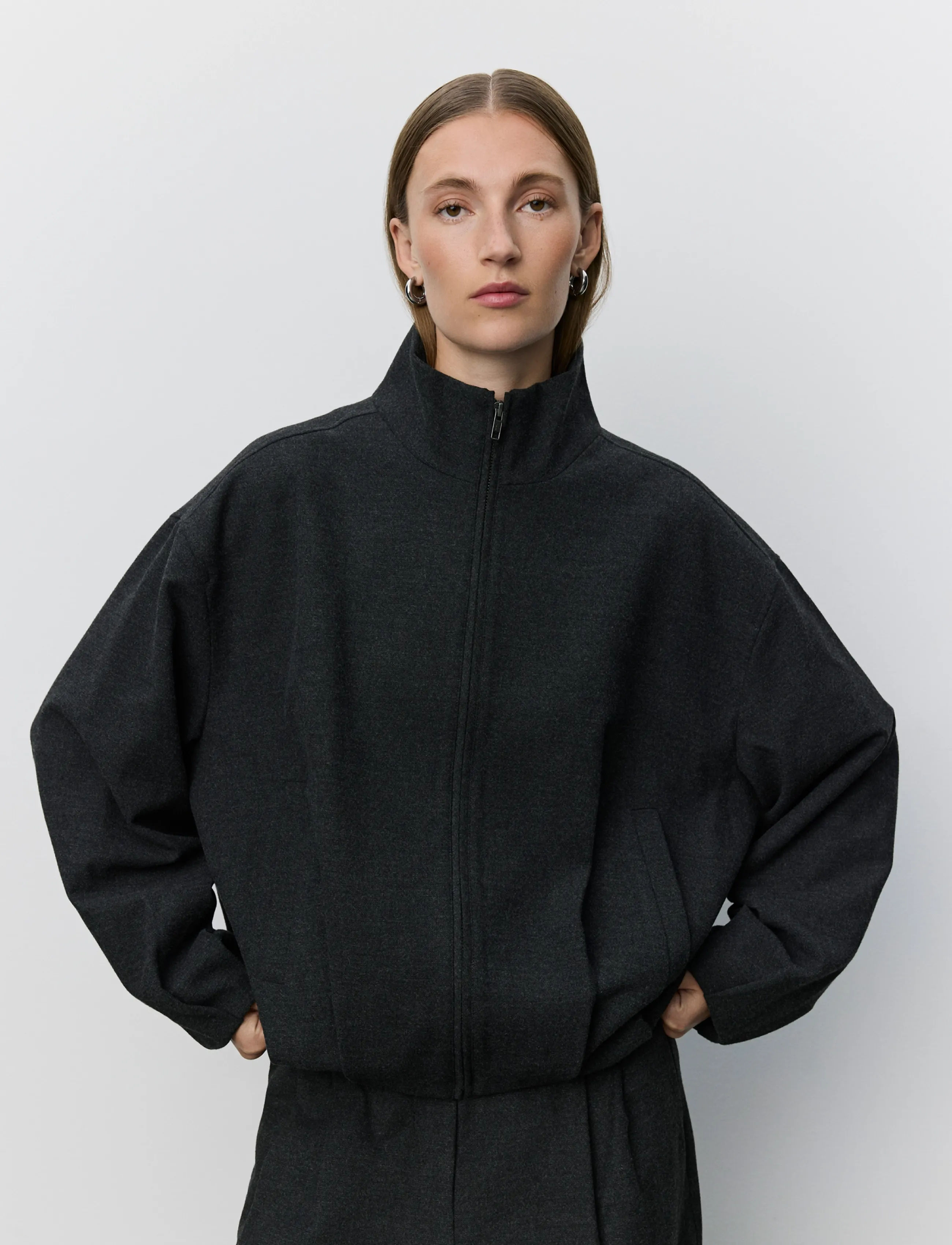 Sofie Schnoor Beckysw Bomber Jacket, 38, Jackets, Grau - Bomber, Frauen