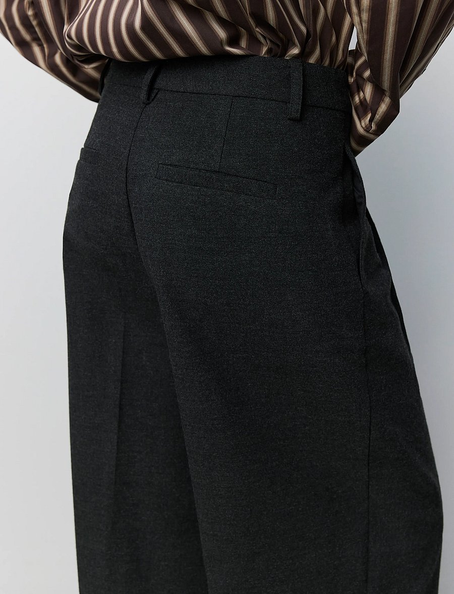 Sofie Schnoor - ROSALINDASW WIDE LEG TROUSERS - anzugshosen - dark grey - 0
