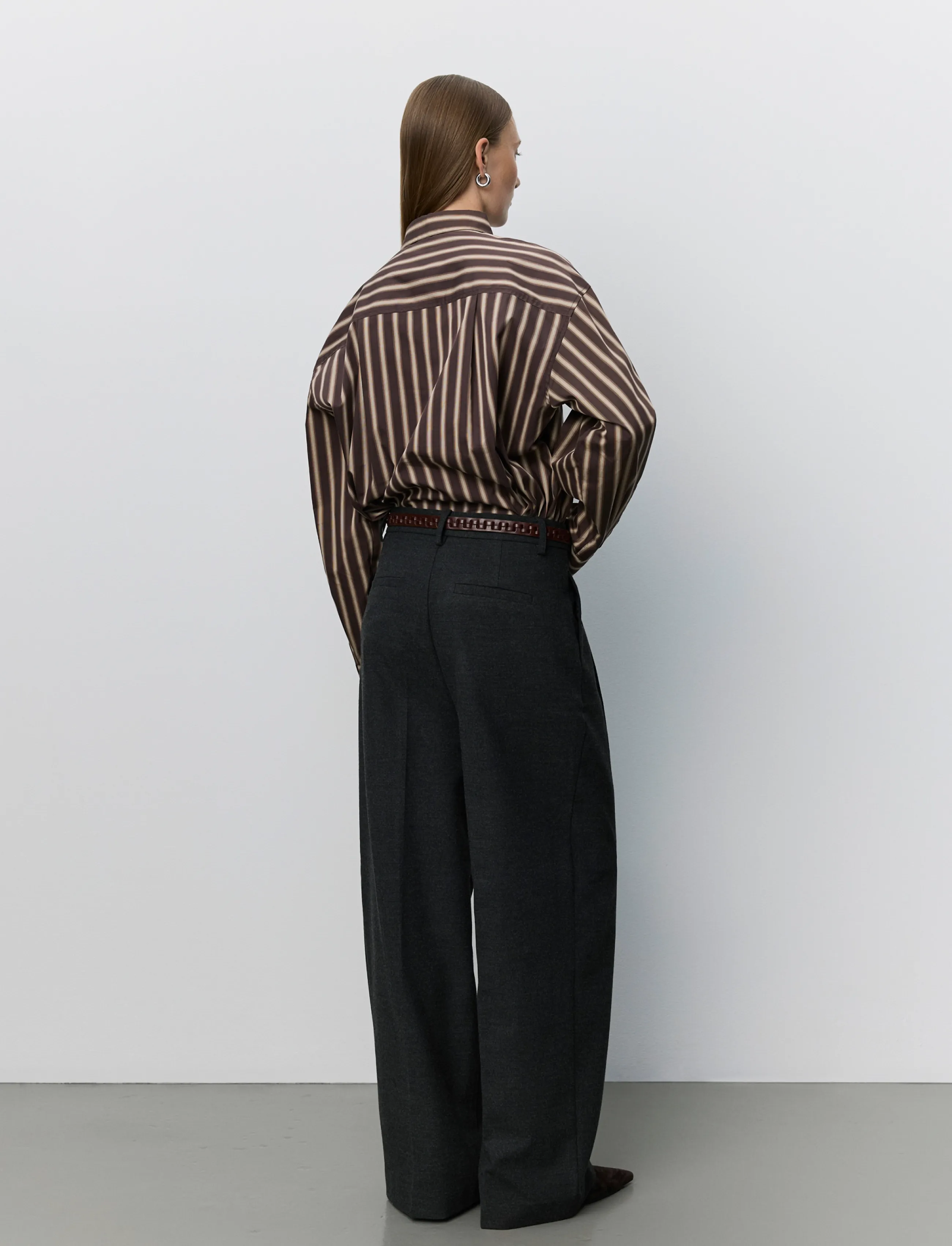 Sofie Schnoor - ROSALINDASW WIDE LEG TROUSERS - anzugshosen - dark grey - 4