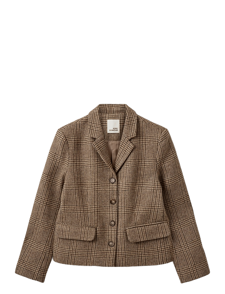 Sofie Schnoor - ELLYSW SHORT BLAZER - brown check - 1