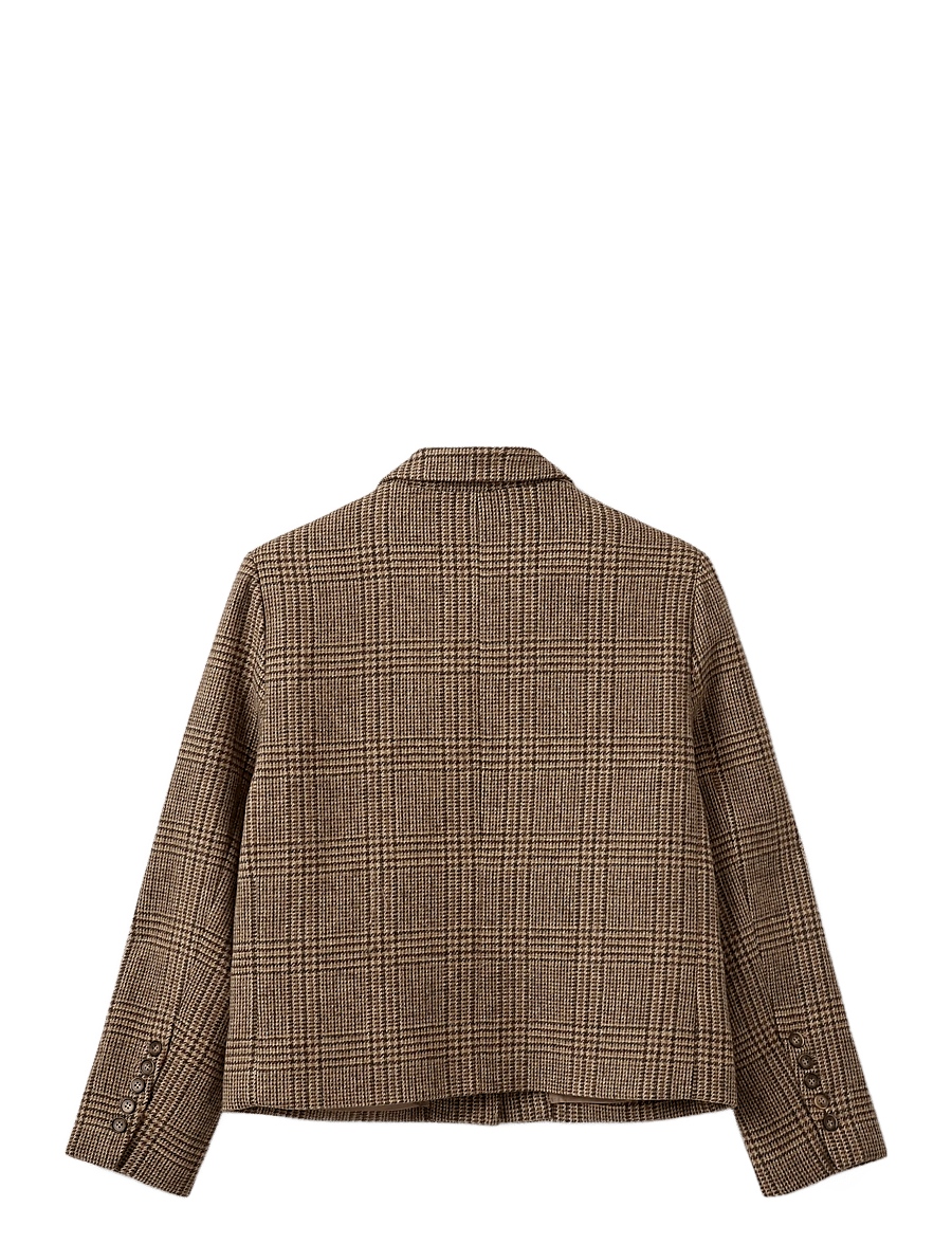 Sofie Schnoor - ELLYSW SHORT BLAZER - brown check - 2