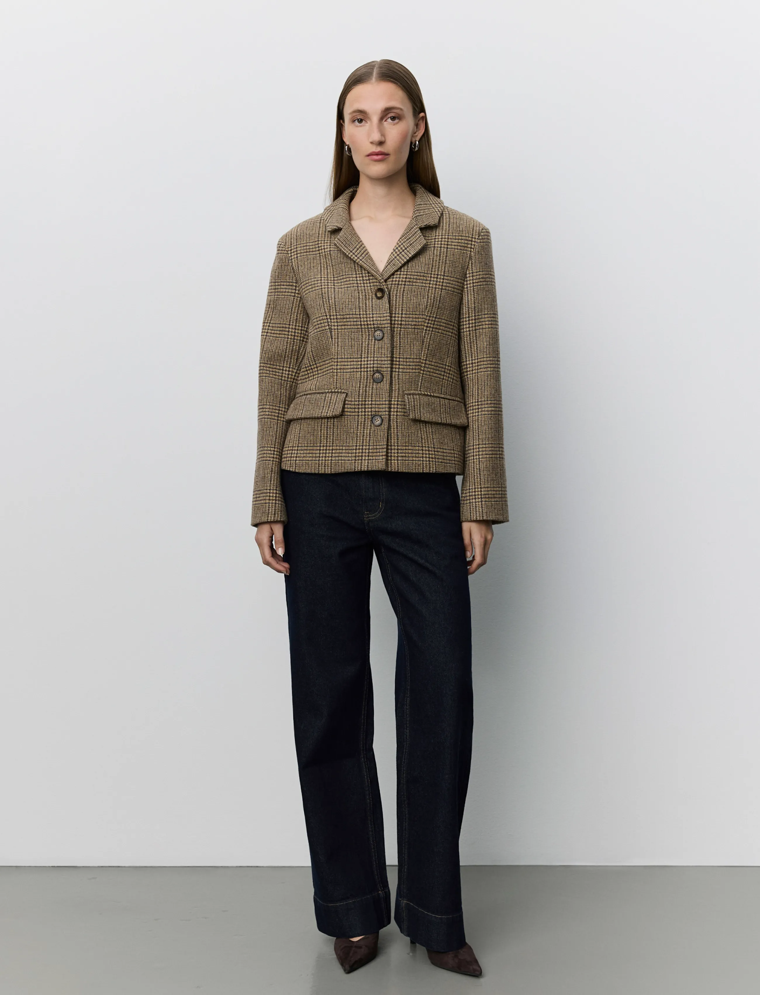 Sofie Schnoor - ELLYSW SHORT BLAZER - brown check - 3