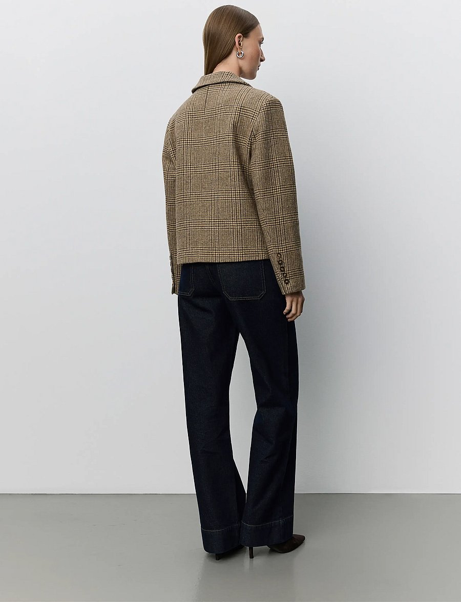 Sofie Schnoor - ELLYSW SHORT BLAZER - brown check - 5