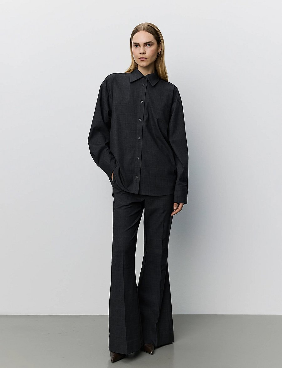Sofie Schnoor - SIMASW OVERSIZED SHIRT - overshirts - grey check - 0