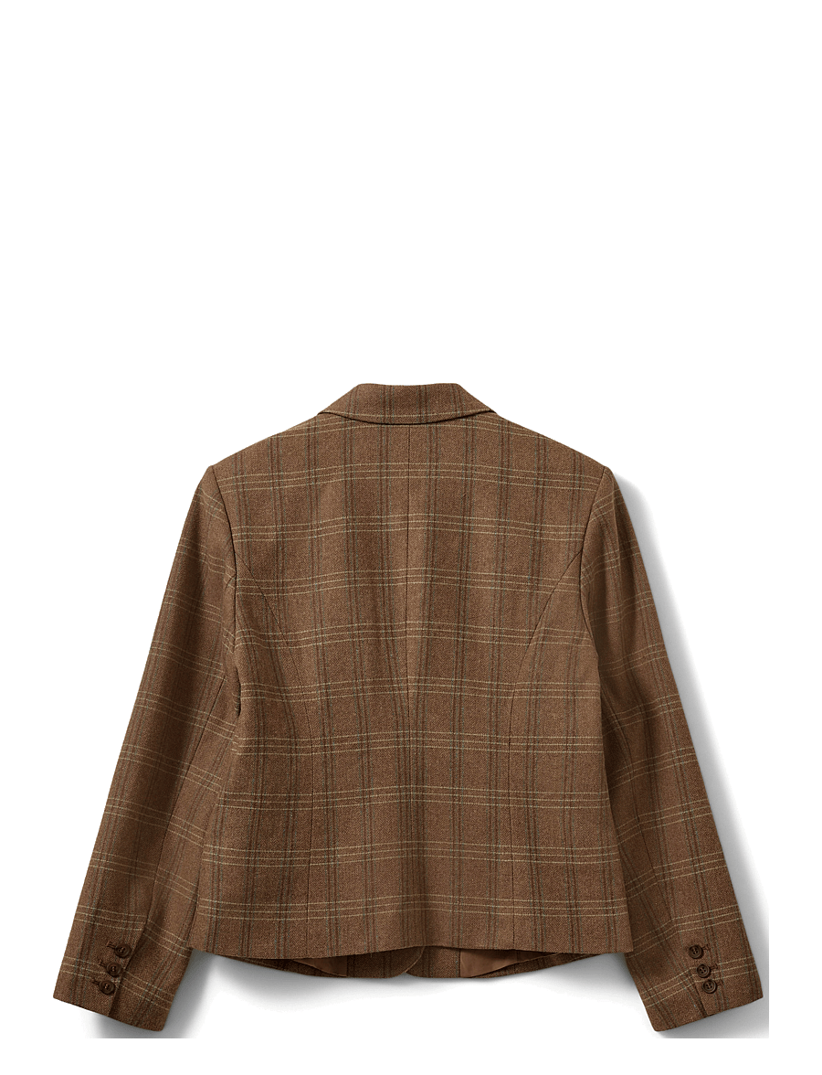 Sofie Schnoor - POPPYSW CHECKED BLAZER - einreihige blazer - maple brown check - 2