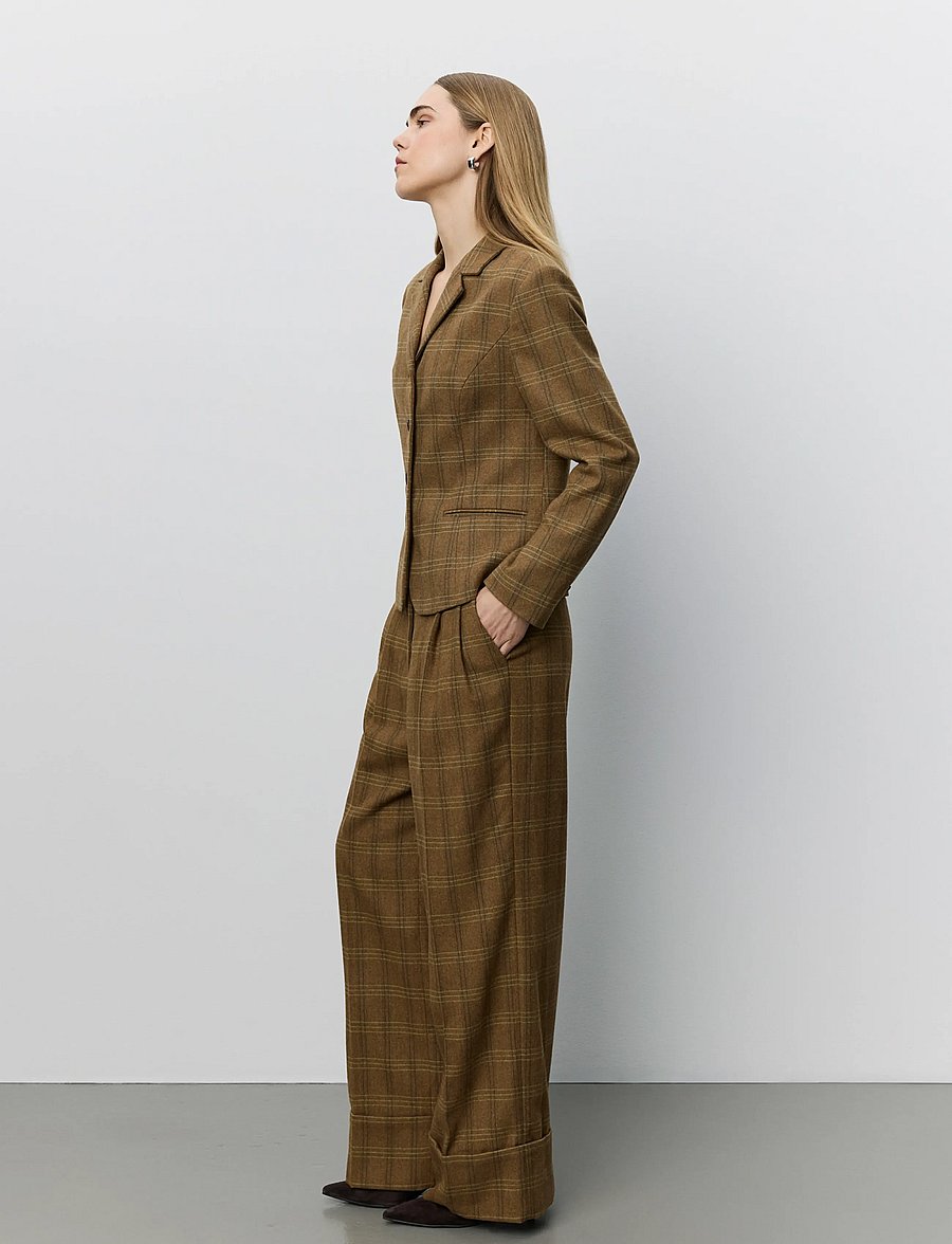 Sofie Schnoor - POPPYSW CHECKED BLAZER - einreihige blazer - maple brown check - 5