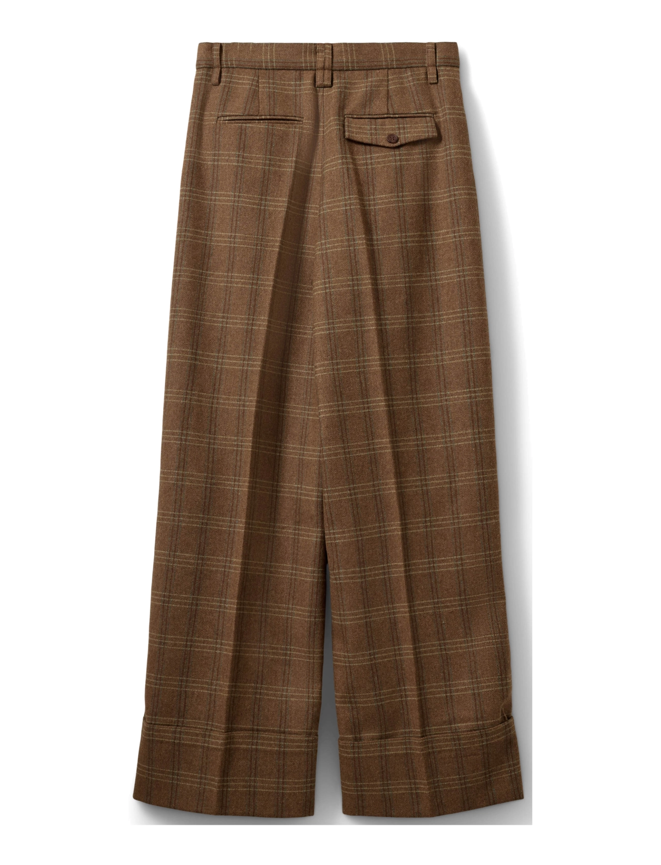 Sofie Schnoor - ROSANASW CHECKED WIDE LEG TROUSERS - maple brown check - 2
