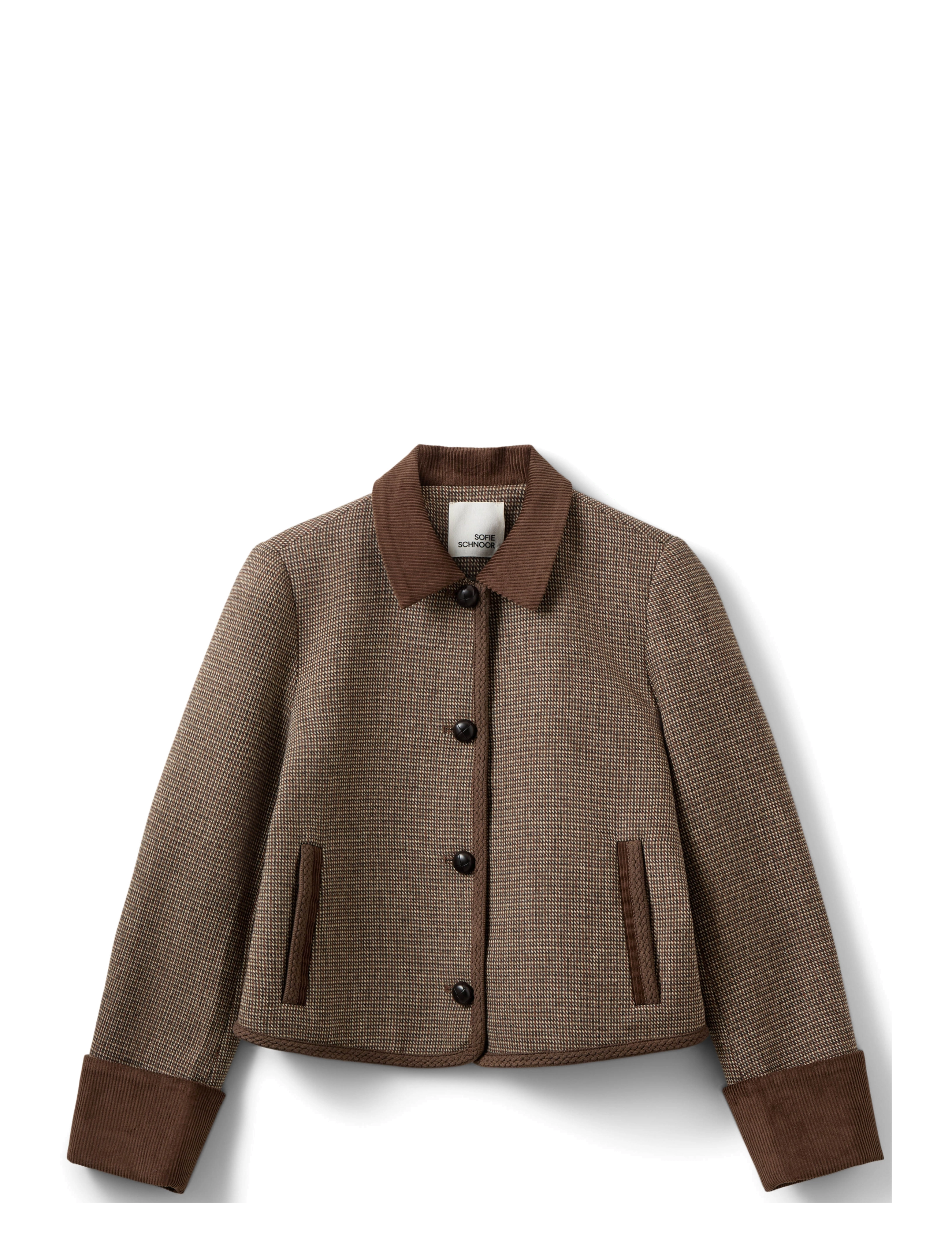 Sofie Schnoor - KAMIKKASW SHORT JACKET - frühlingsjacken - brown check - 1