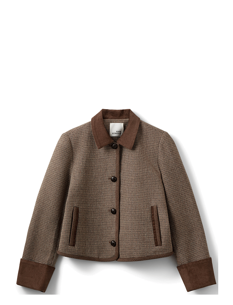 Sofie Schnoor - KAMIKKASW SHORT JACKET - frühlingsjacken - brown check - 1
