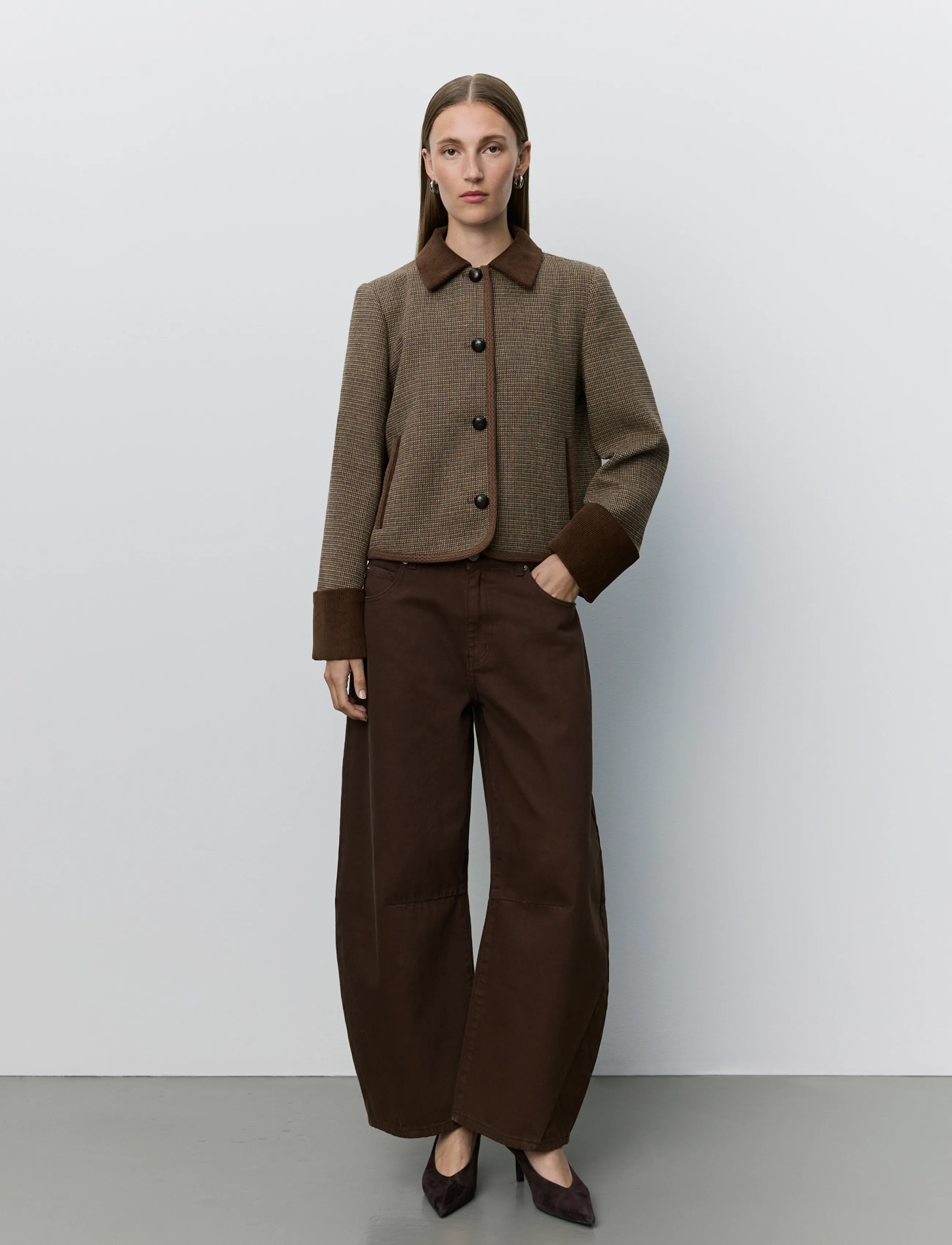 Sofie Schnoor - KAMIKKASW SHORT JACKET - frühlingsjacken - brown check - 4