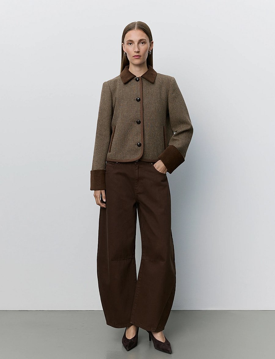 Sofie Schnoor - KAMIKKASW SHORT JACKET - frühlingsjacken - brown check - 4