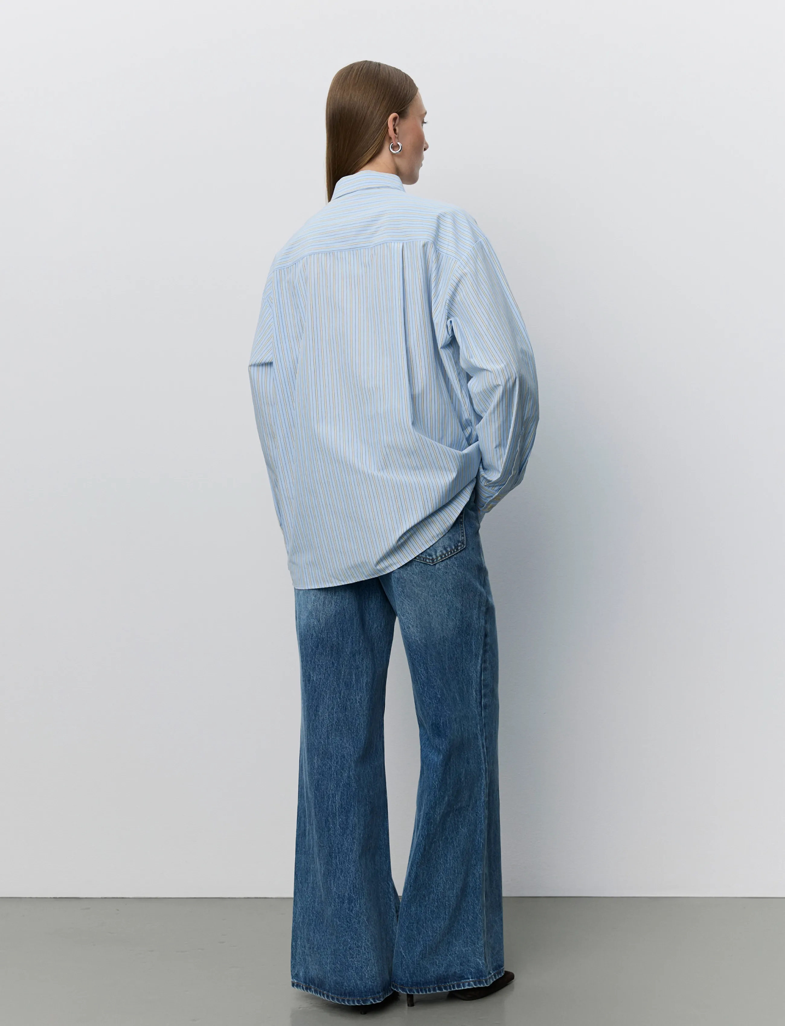 Sofie Schnoor - MERCYSW STRIPED OVERSIZED SHIRT - hemden - blue striped - 5