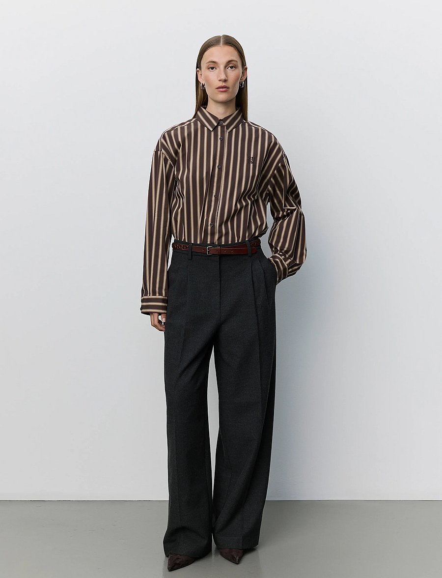 Sofie Schnoor - MERCYSW OVERSIZED SHIRT - hemden - brown striped - 4