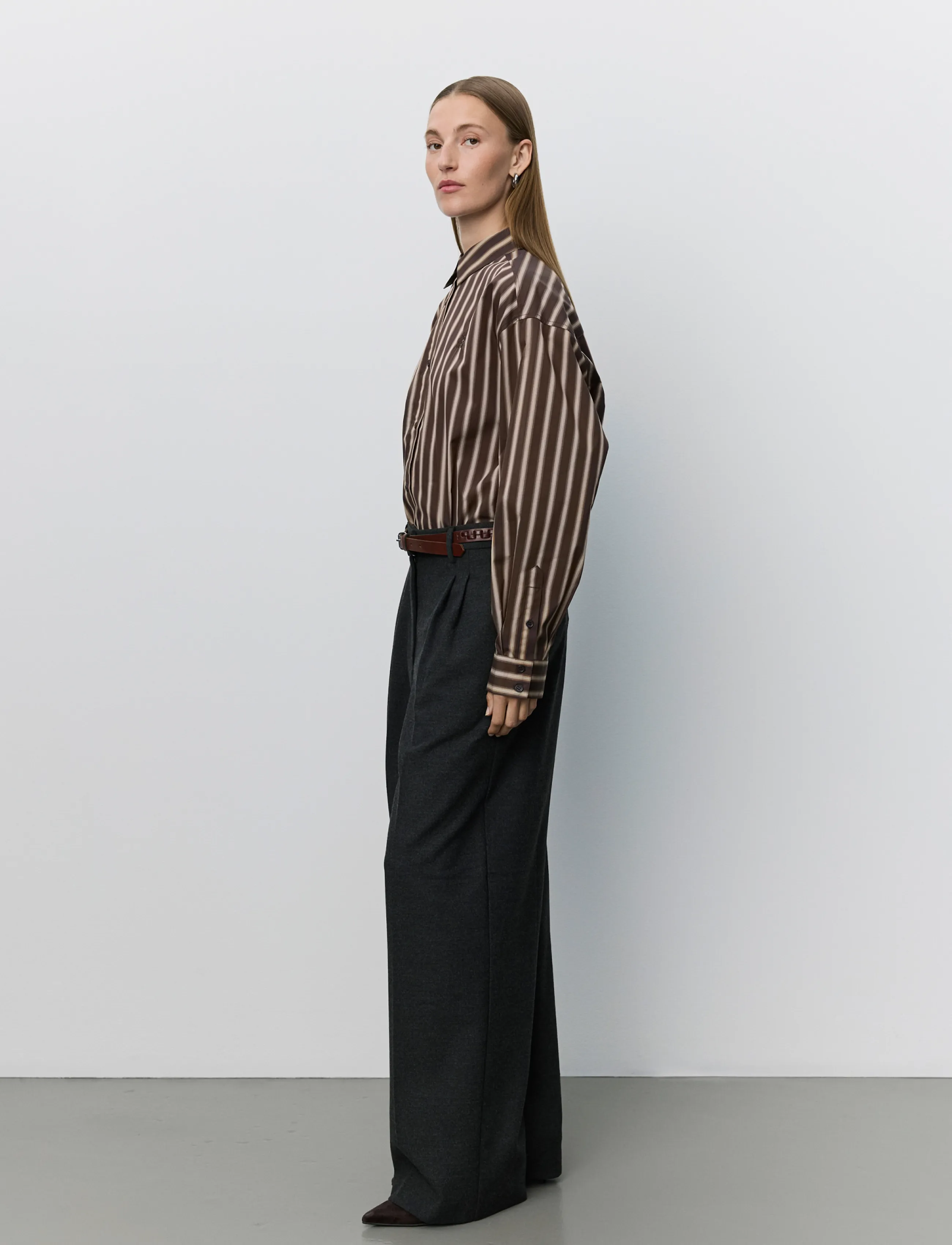 Sofie Schnoor - MERCYSW OVERSIZED SHIRT - hemden - brown striped - 5