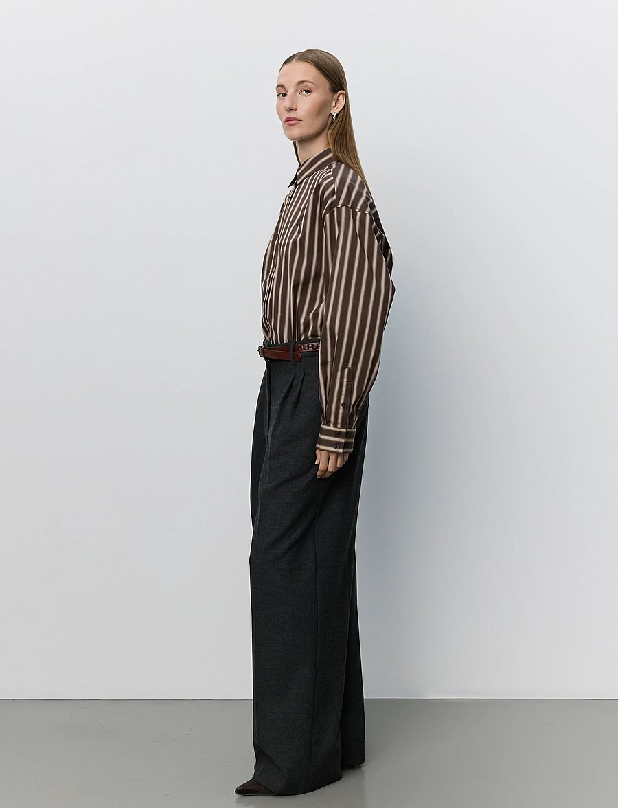 Sofie Schnoor - MERCYSW OVERSIZED SHIRT - hemden - brown striped - 5