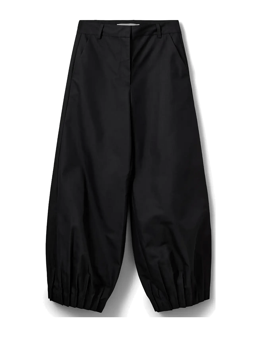 Sofie Schnoor - LOUANASW PLEATED TROUSERS - hosen mit geradem bein - black - 1