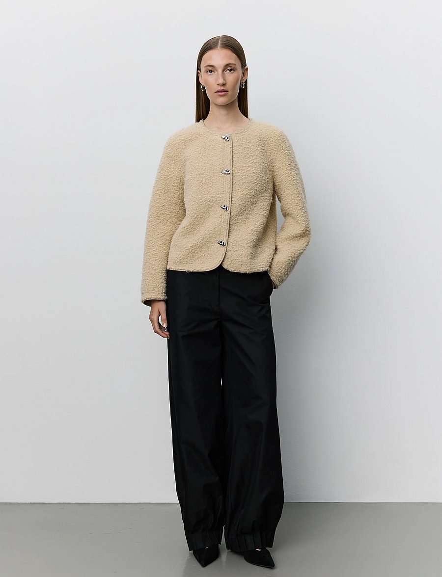 Sofie Schnoor - LOUANASW PLEATED TROUSERS - hosen mit geradem bein - black - 3