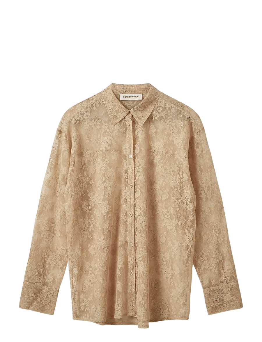 Sofie Schnoor - SYLVINESW DISTRESSED SHIRT - langærmede skjorter - sand - 1