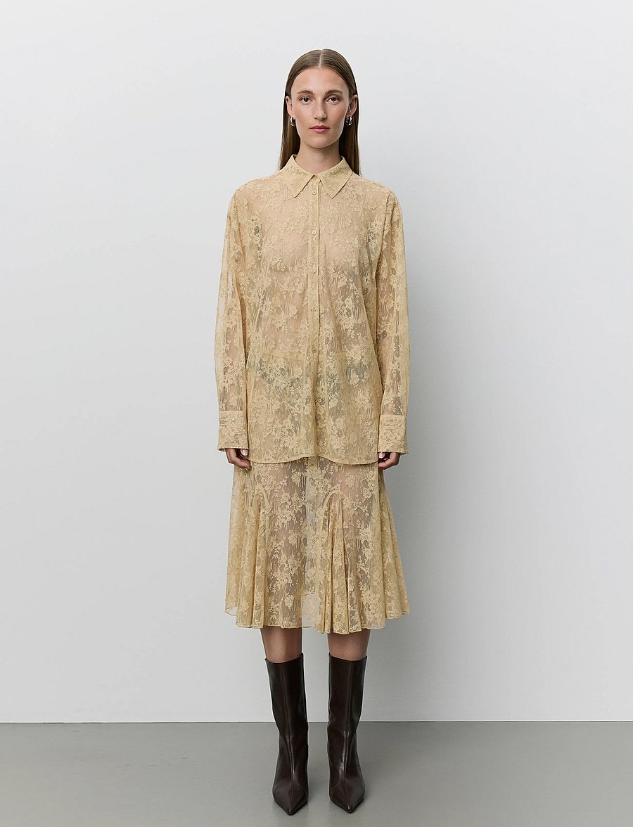 Sofie Schnoor - SYLVINESW DISTRESSED SHIRT - langærmede skjorter - sand - 0