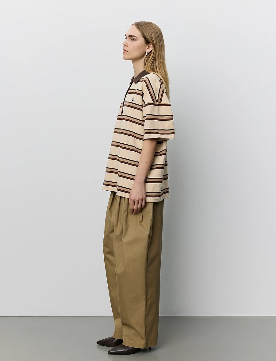 Sofie Schnoor - PILSW POLO T-SHIRT - brown striped - 5