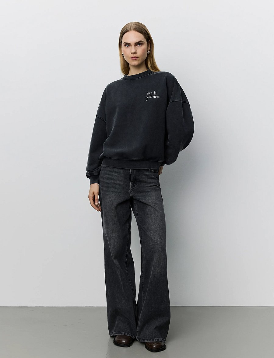 Sofie Schnoor - PAROSSW OVERSIZED SWEATSHIRT - washed black - 4