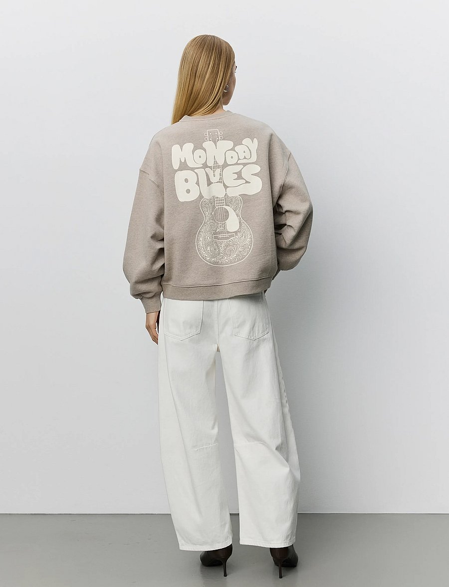 Sofie Schnoor - OTILASW PRINTED SWEATSHIRT - sweatshirts - light brown - 4