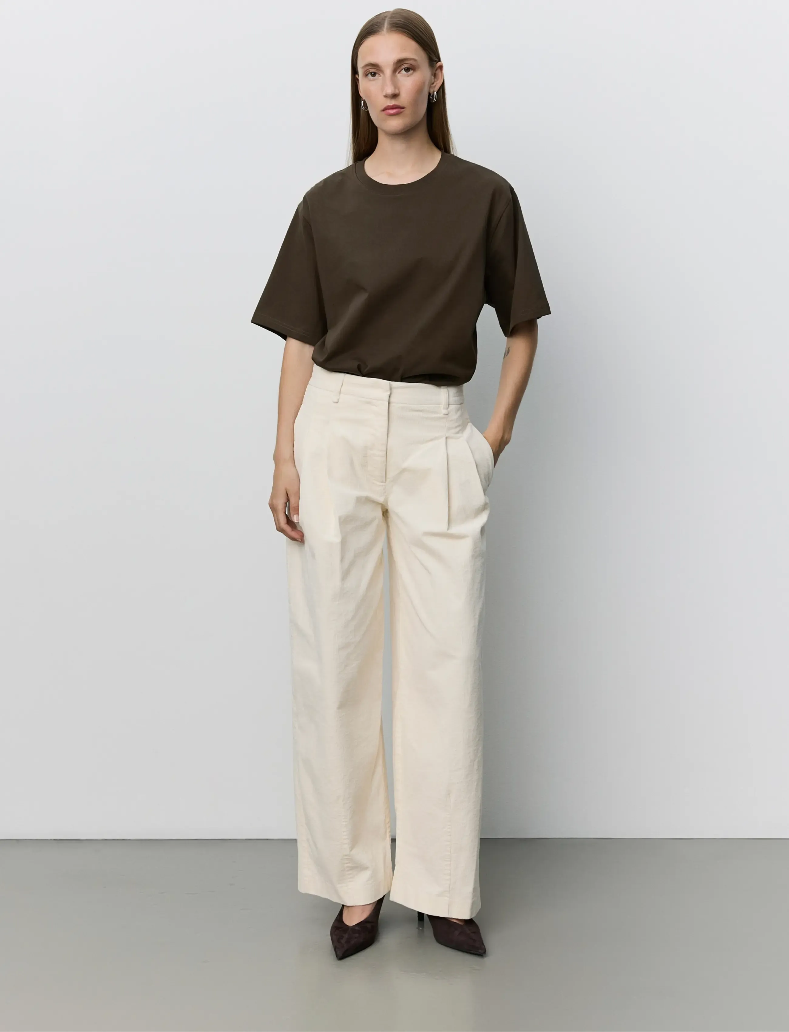 Sofie Schnoor Maesw Oversized T-Shirt, Kvinder, Oversized T-Shirt, Brun, Str: XS