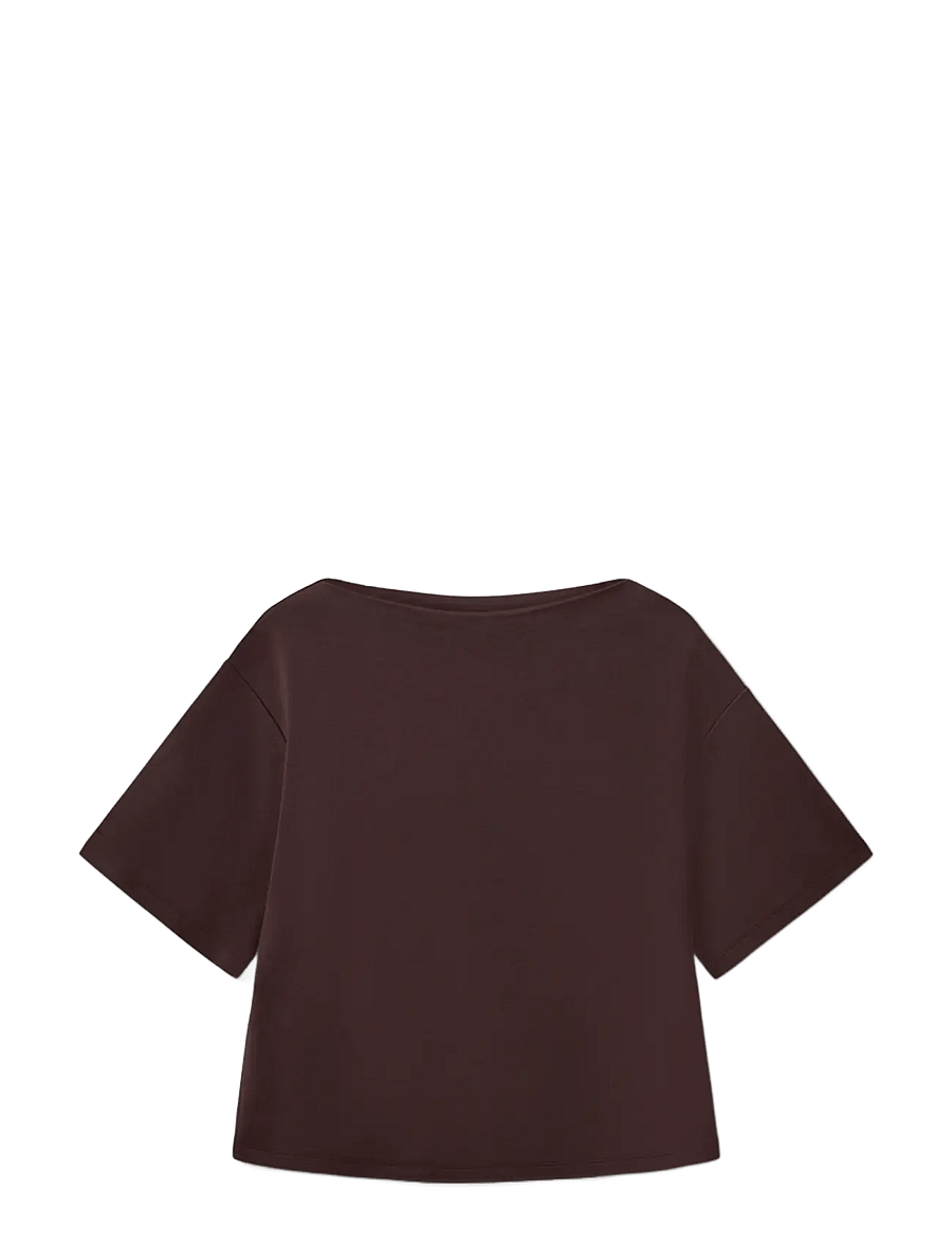 Sofie Schnoor - TEASW BOATNECK T-SHIRT - t-shirts - dark brown - 2