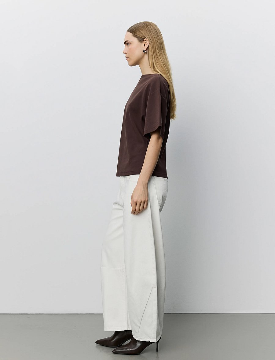 Sofie Schnoor - TEASW BOATNECK T-SHIRT - t-shirts - dark brown - 3